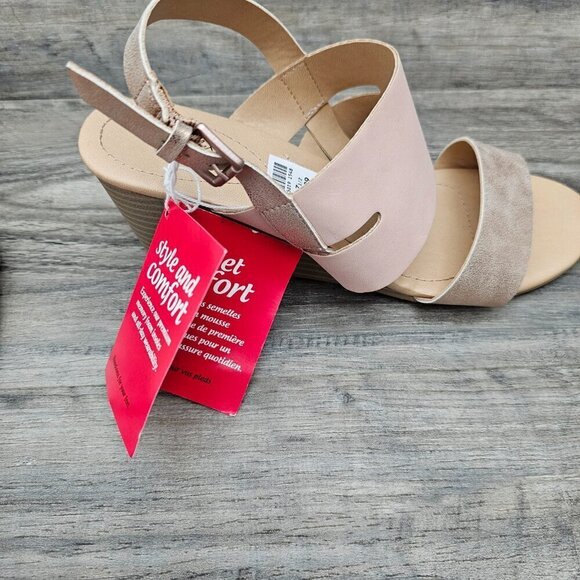 Dexflex Comfort Trance Blush Wedge Slingback Sandal - Picture 10 of 11